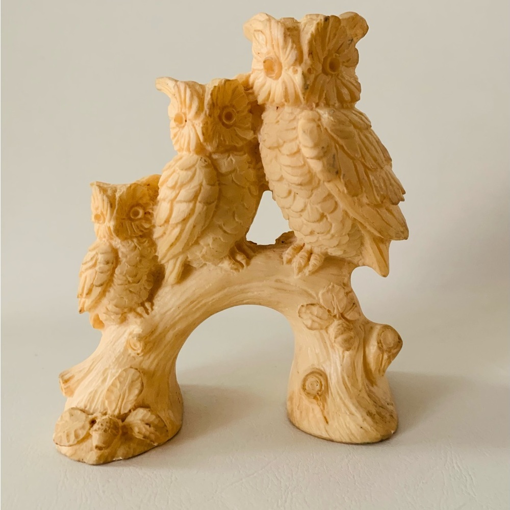 Santini 3 owls figurine Italy